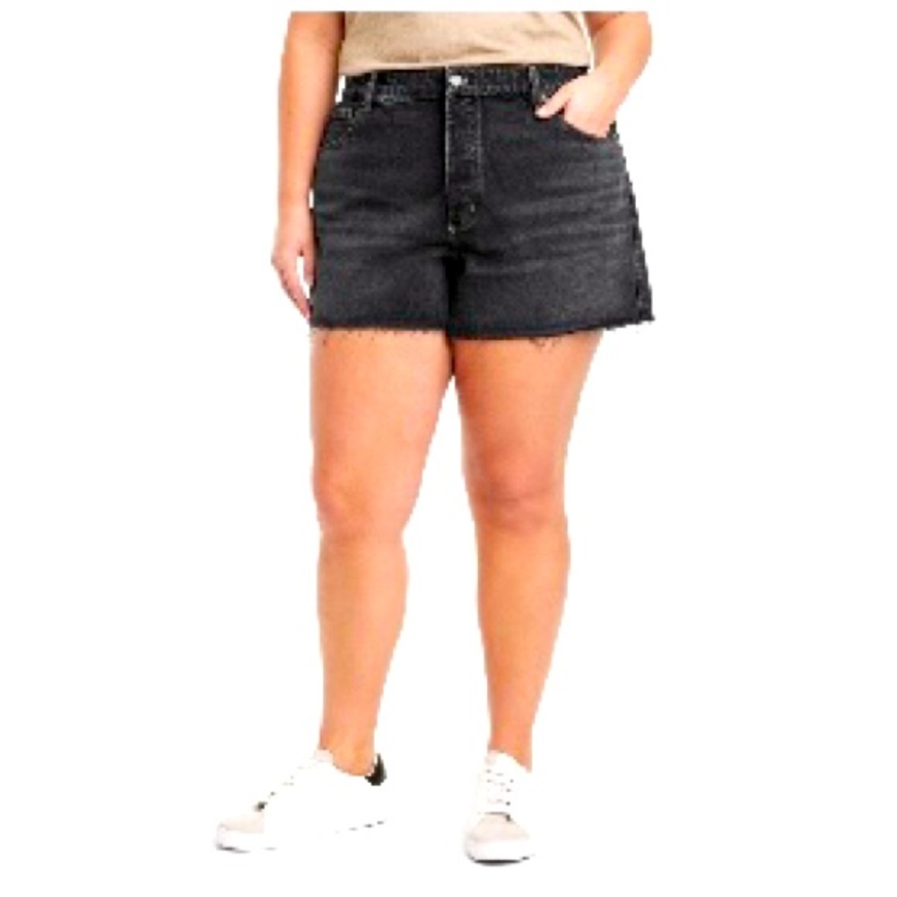 Women's Mid-Rise 90's Baggy Jean Shorts - Universal Thread Black
Wash 22